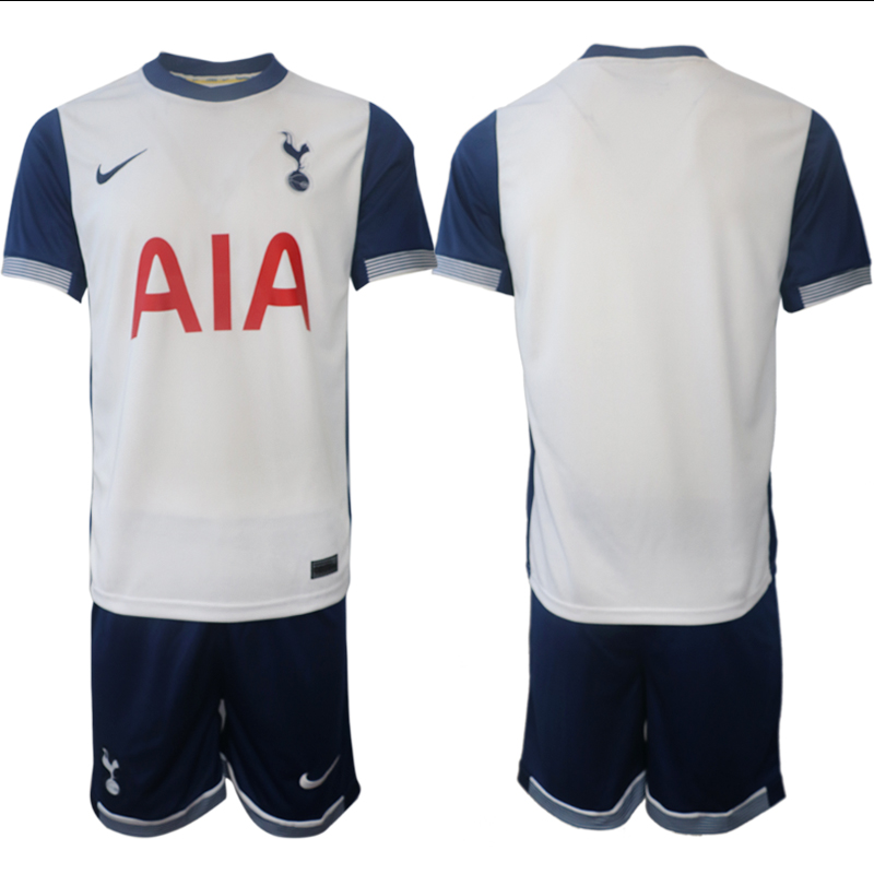 Men 2024-2025 Club Tottenham home White Blank Soccer Jersey